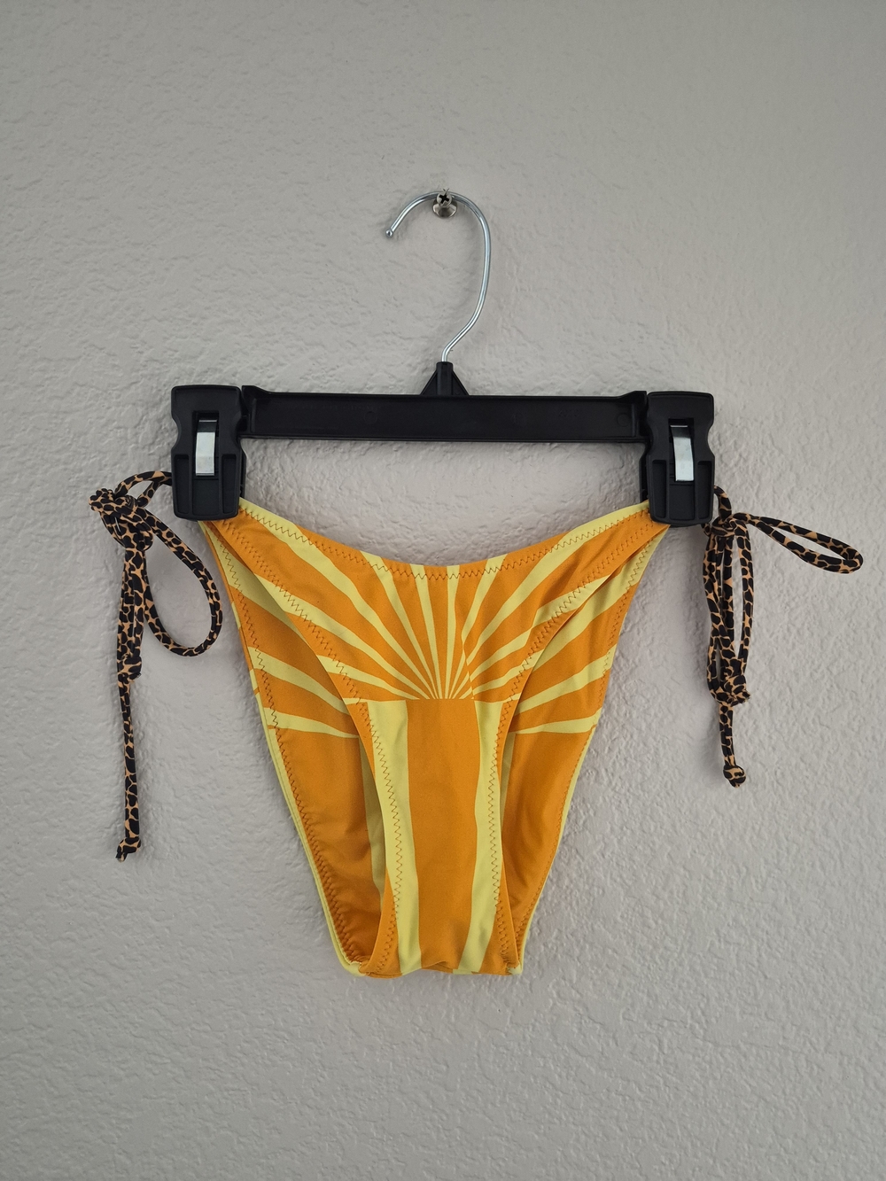 Yellow Sunburst Tie-Side Bikini Bottom